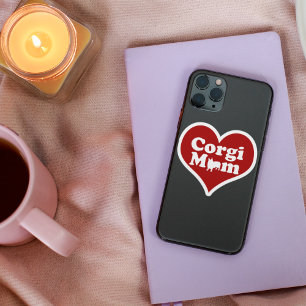 Adesivo Corgi Mãe Heart