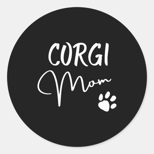 Adesivo Corgi Mãe Pet Presentes para Amantes de Cães e Pro (Frente)