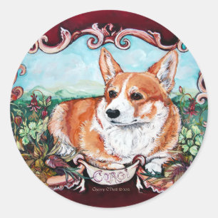 Adesivo Corgi no Jardim!