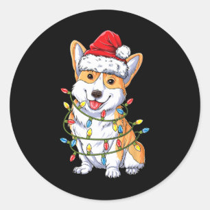 Adesivo Corgi Papais noeis Árvore de Natal Luzes de Natal