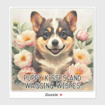 Corgi Puppy Kisses - Dia de as mães Sticker