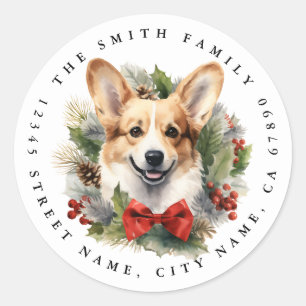 Adesivo Corgi Round Stickers