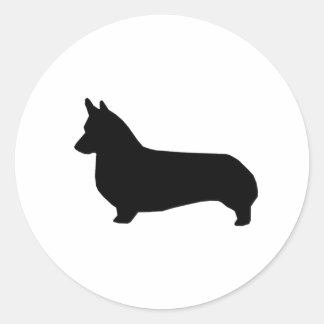 Adesivo Corgi Silhouette Sticker - design de corgi fofo