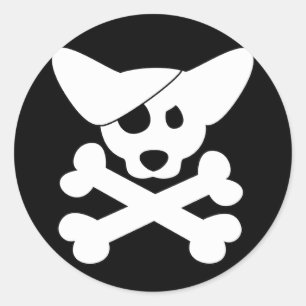 Adesivo Corgi Skull & Crossbones Stickers