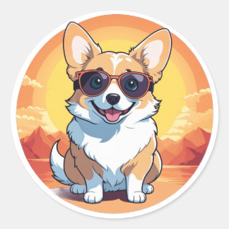 Adesivo Corgi sorridente