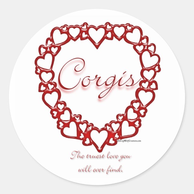 Adesivo Corgi True Love - Sticker (Frente)