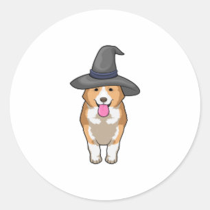 Adesivo Corgi Witch