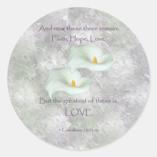 Adesivo Corinthians 13:13 Faith Hope Love