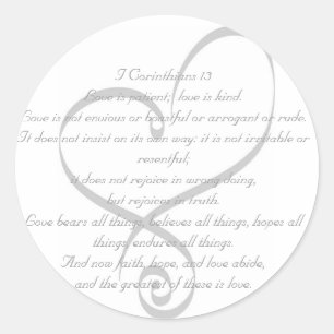 Adesivo Corinthians 13 Love/Wedding Sticker