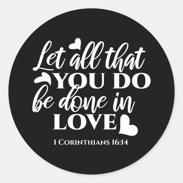 Adesivo Corintianos Pretos e Brancos 16:14 Bíblia Versa Ar (Frente)