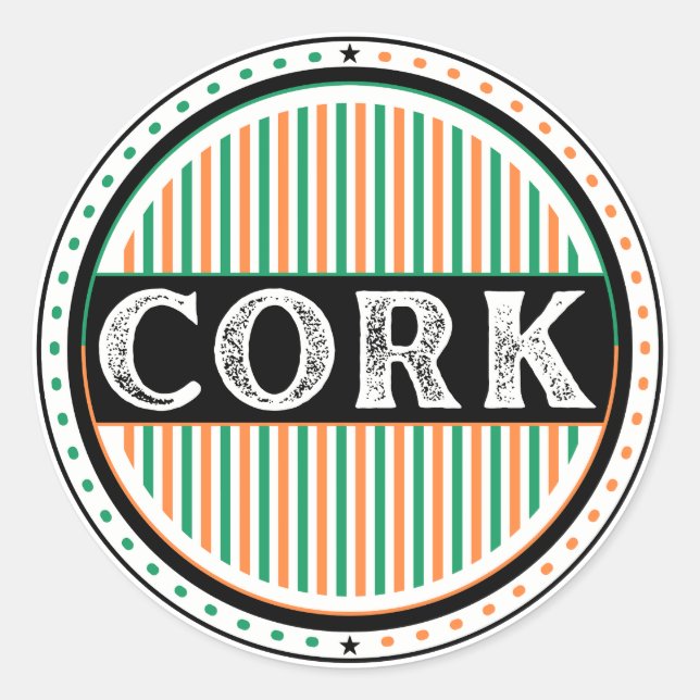 Adesivo Cork City Pride Emblem – Irish Identity (Frente)
