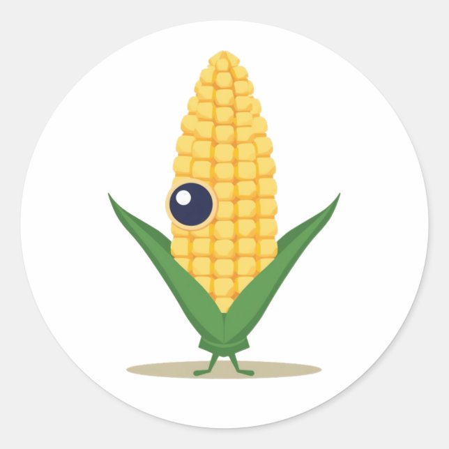 Adesivo Corn Alien – Funny Farm Food Character (Frente)