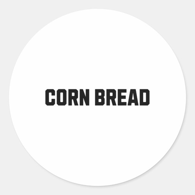 Adesivo Corn Bread Engraçado Costume Halloween (Frente)