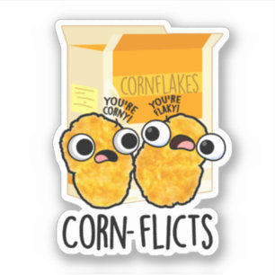 Adesivo Corn-flices Flocos de Milho Corno Corno Corno-Pun-