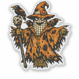 Adesivo Corn Scarecrow Commander — Halloween Warrior Retro