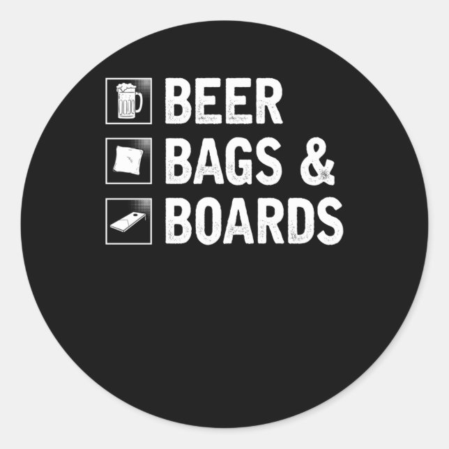 Adesivo Cornhole Bag e Beer Bebendo Corn Player (Frente)