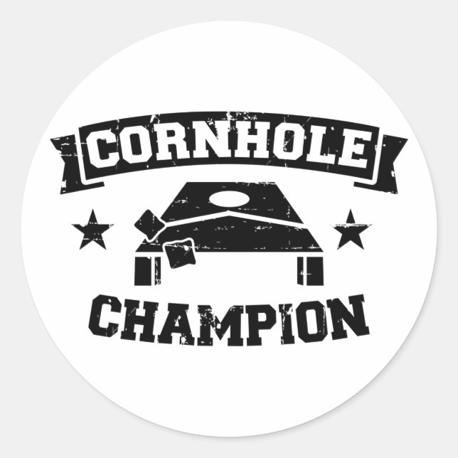 Adesivo Cornhole campeão (Frente)