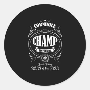 Adesivo Cornhole Champion Boss De Toss Engraçado Champ