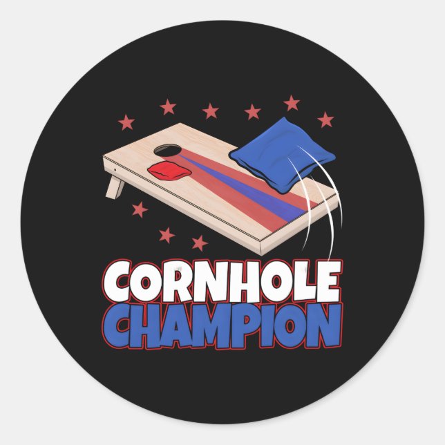 Adesivo Cornhole Champion Corn Hole Gammer Love (Frente)