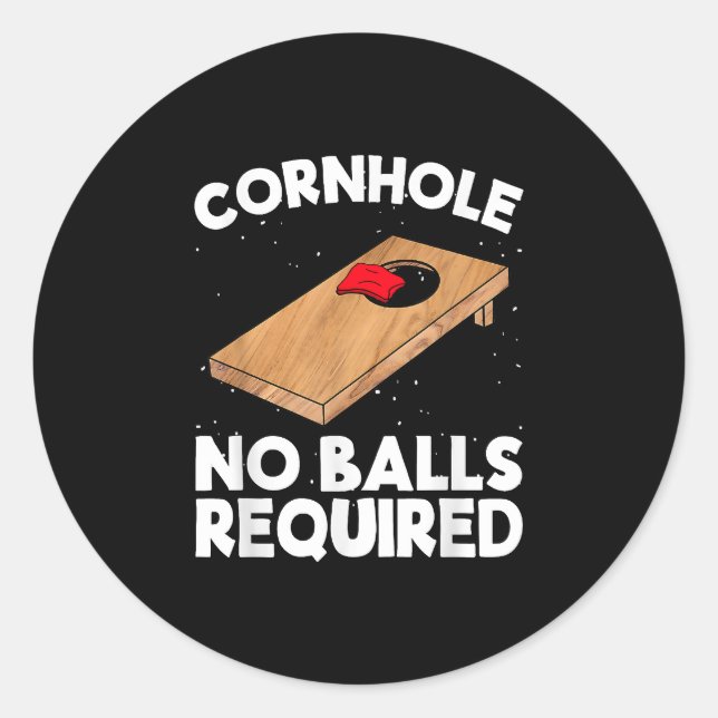 Adesivo Cornhole No Balls Requerida Cornhole Team Bean Bag (Frente)