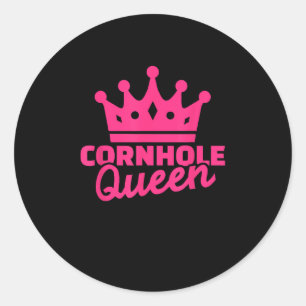 Adesivo Cornhole Queen Pink College Corn Hole