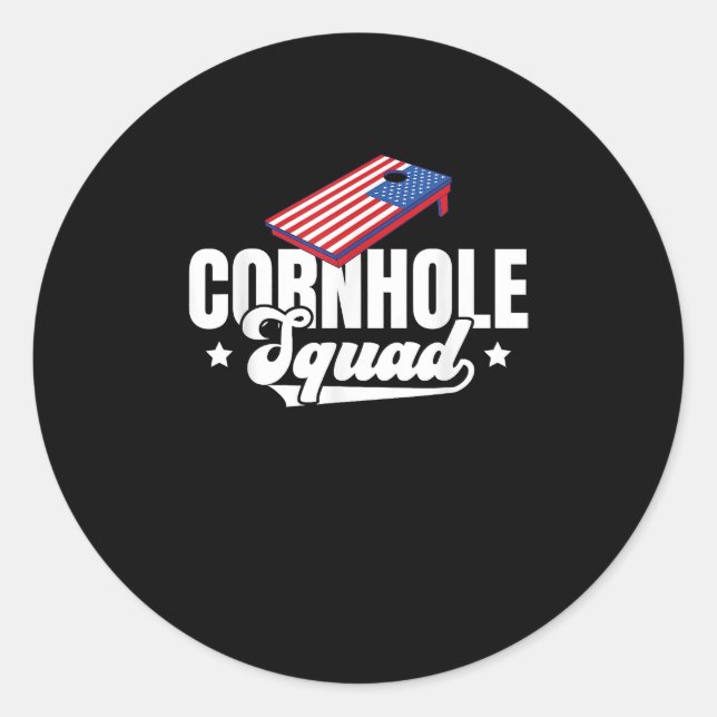 Adesivo Cornhole Squad Men bolsas de feijão (Frente)