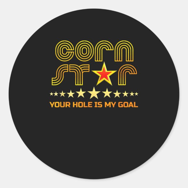 Adesivo Cornstar Your Hole é o meu Cornhole (Frente)