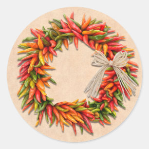 Adesivo Coroa de Férias de Natal do Sudoeste do Chile Rist