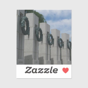 Adesivo Coroa de Flores do Memorial da Segunda Guerra Mund