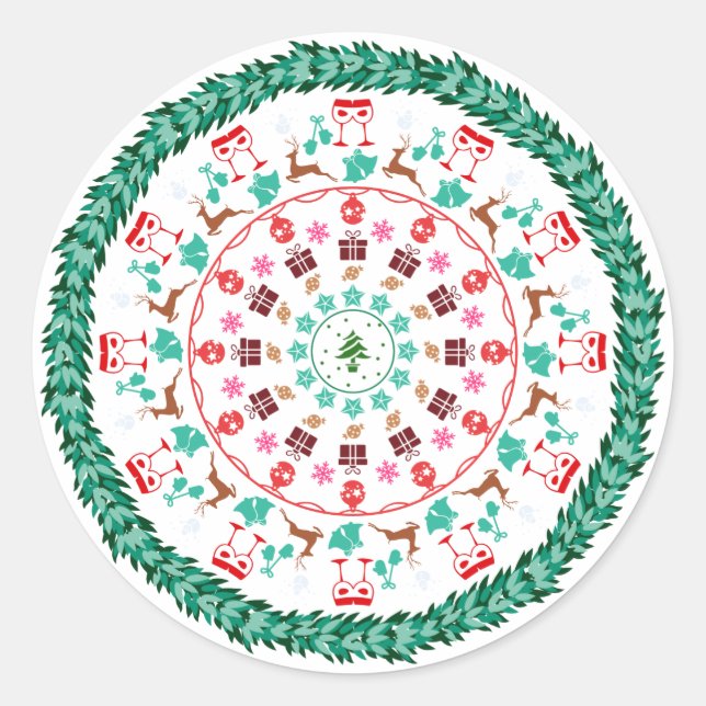 Adesivo Coroa de Natal (Frente)