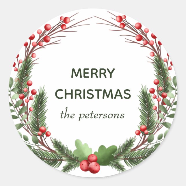 Adesivo Coroa de Natal  (Frente)
