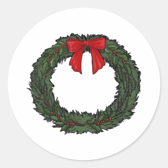 Adesivo Coroa de Natal Clássica (Frente)