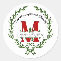 Coroa de Natal com Monograma