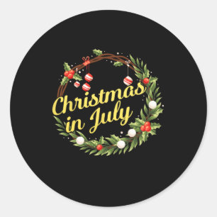 Adesivo Coroa de Natal em Julho Decoração de Porta Árvore