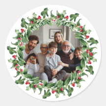 Coroa de Natal Personalizada Foto Feliz Natal