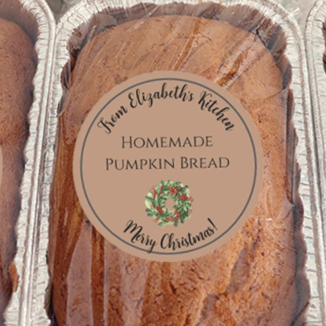 Adesivo Coroa de Natal Presente Comida Caseira Marrom (Criador carregado)