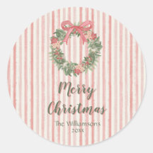Coroa de Natal Rosa Personalizada