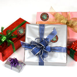 Adesivo Coroa de Natal Xadrez