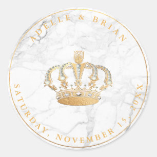 Adesivo Coroa de Ouro Falso DIY c/ Pérola + Mármore