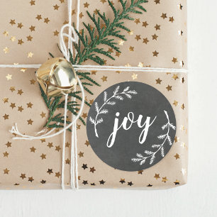 Adesivo Coroa de Pinheiro de Inverno Alegria de Natal