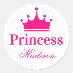 Adesivo Coroa de Princesa Rosa e Branco Feminino e Bonito