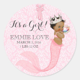 Adesivo Coroa de Princesa Sereia Menina Étnica