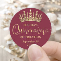 Coroa de Quinceañera Simplesmente Elegante Burgund