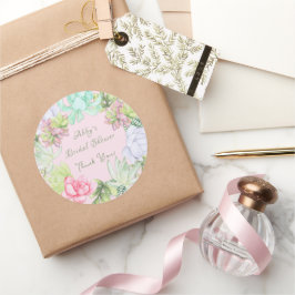 Adesivo Coroa de Verdes Suculentas para Chá de Noiva