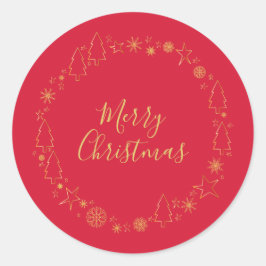 Adesivo Coroa Dourada Vermelha Elegante