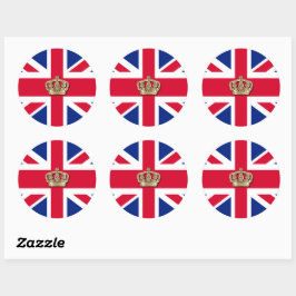 Adesivo Coroa e bandeira da União Britânica Clássica Ronda