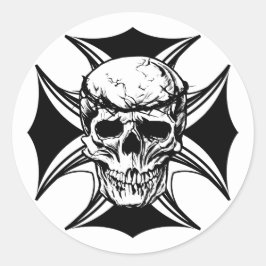 Adesivo Coroa espinheira crônica cruz gótico-biker arte