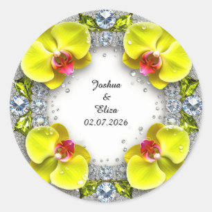 Adesivo Coroa Floral de Casamento
