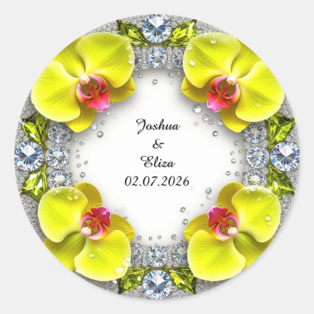 Adesivo Coroa Floral de Casamento (Frente)