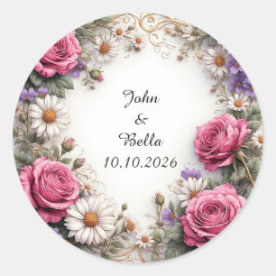 Adesivo Coroa Floral Decorativa